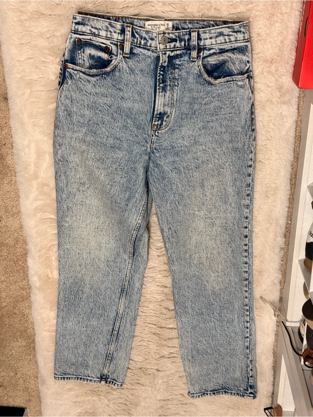 Abercrombie & Fitch Acid Wash Light Blue 90’s  Jeans